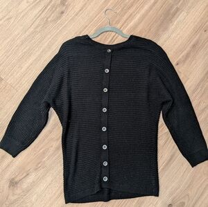 Black Button-Up Cardigan